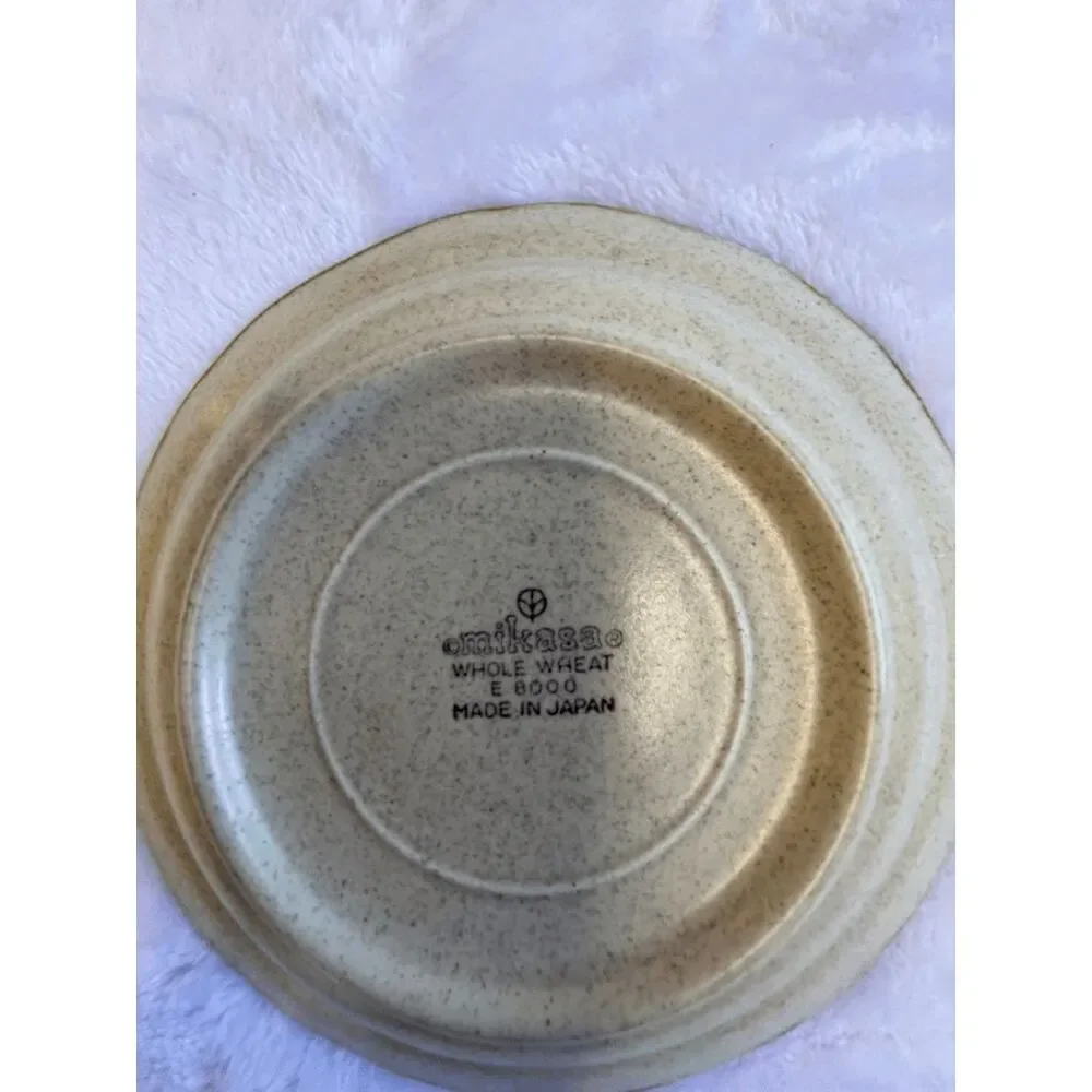Vintage Mikasa Whole Wheat E8000 Saucer Plate Set of Six, 6